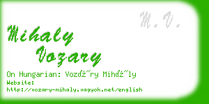 mihaly vozary business card